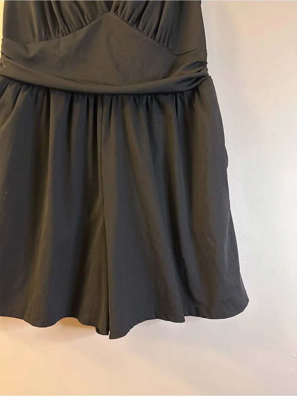 Cider Black V-Neck Sleeveless A-Line Dress